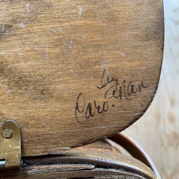 Vintage - Caro Nan - Basket Purse Painted Mushrooms Ladybug - Picture 6 of 15